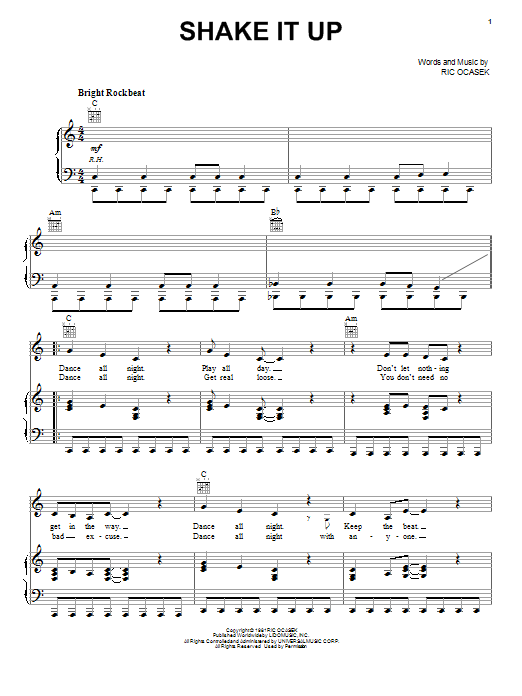 Learn to play The Cars Shake It Up sheet music for Piano, Vocal & Guitar (Right-Hand Melody) in minutes. The Cars Shake It Up sheet music preview music notes and score for Piano, Vocal & Guitar (Right-Hand Melody) including 4 page(s)