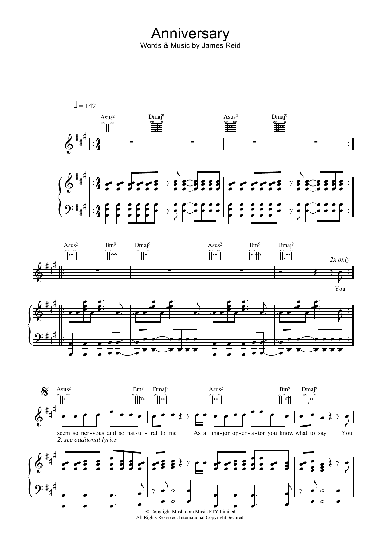 Learn to play The Feelers Anniversary sheet music for Piano, Vocal & Guitar (Right-Hand Melody) in minutes. The Feelers Anniversary sheet music preview music notes and score for Piano, Vocal & Guitar (Right-Hand Melody) including 6 page(s)