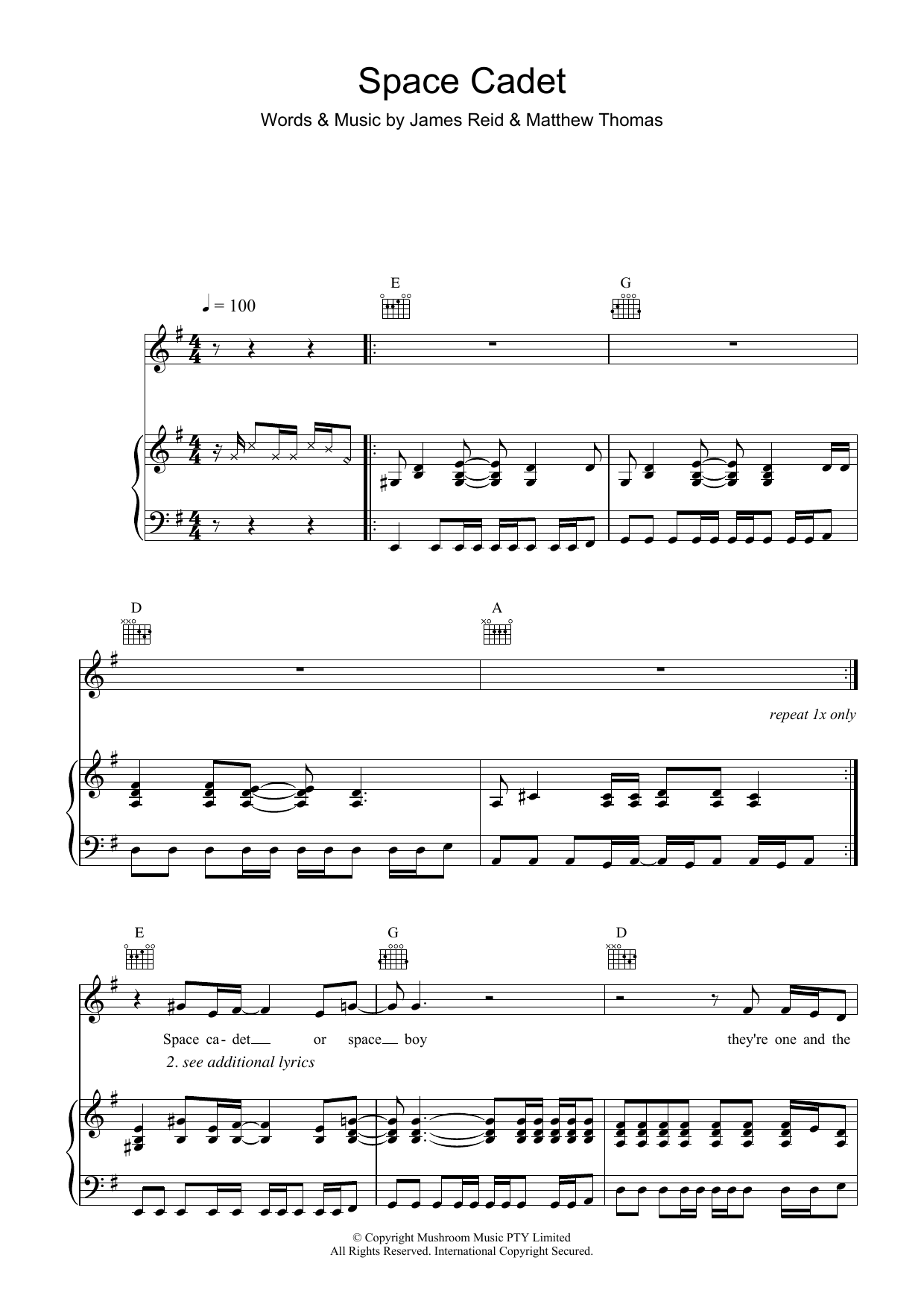 Learn to play The Feelers Space Cadet sheet music for Piano, Vocal & Guitar (Right-Hand Melody) in minutes. The Feelers Space Cadet sheet music preview music notes and score for Piano, Vocal & Guitar (Right-Hand Melody) including 5 page(s)