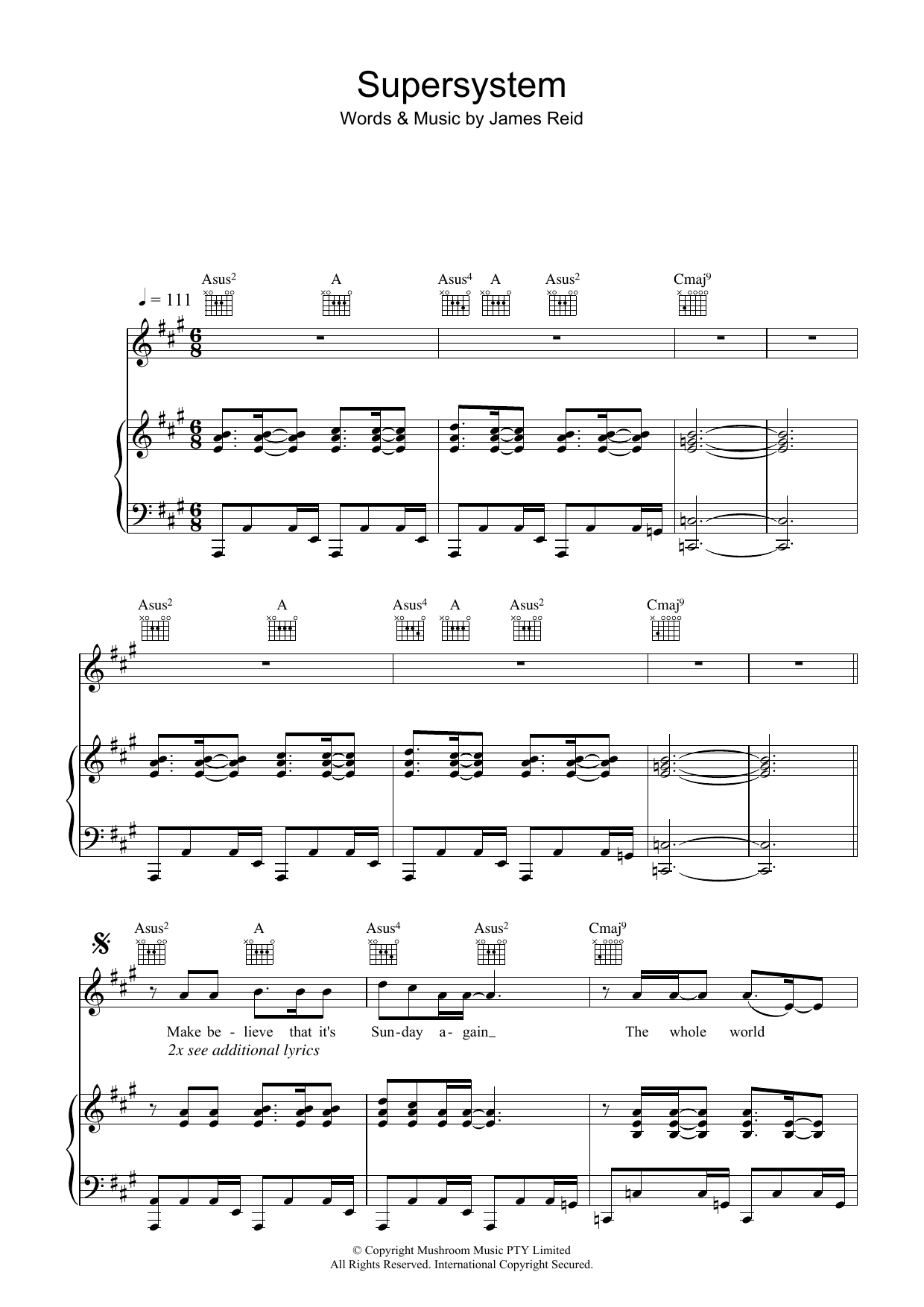 Learn to play The Feelers Supersystem sheet music for Piano, Vocal & Guitar (Right-Hand Melody) in minutes. The Feelers Supersystem sheet music preview music notes and score for Piano, Vocal & Guitar (Right-Hand Melody) including 8 page(s)