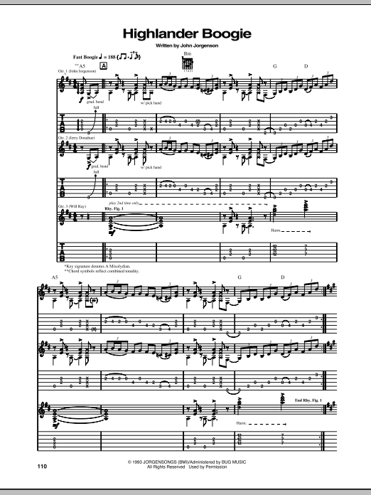 Learn to play The Hellecasters Highlander Boogie sheet music for Guitar Tab in minutes. The Hellecasters Highlander Boogie sheet music preview music notes and score for Guitar Tab including 9 page(s)