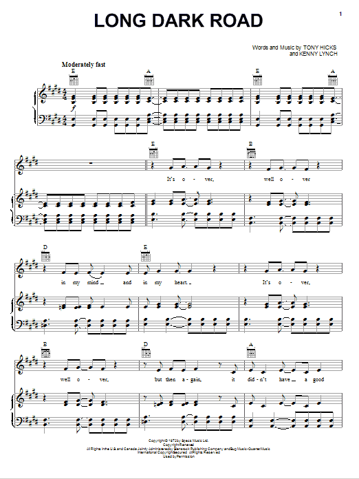 Learn to play The Hollies Long Dark Road sheet music for Piano, Vocal & Guitar (Right-Hand Melody) in minutes. The Hollies Long Dark Road sheet music preview music notes and score for Piano, Vocal & Guitar (Right-Hand Melody) including 7 page(s)