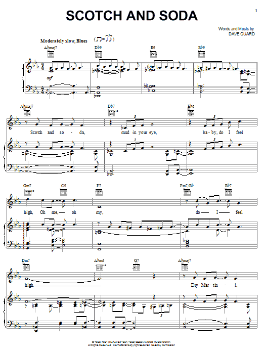 Learn to play The Kingston Trio Scotch And Soda sheet music for Lyrics & Chords in minutes. The Kingston Trio Scotch And Soda sheet music preview music notes and score for Lyrics & Chords including 2 page(s)