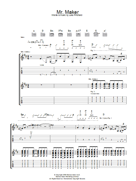 Learn to play The Kooks Mr Maker sheet music for Guitar Tab in minutes. The Kooks Mr Maker sheet music preview music notes and score for Guitar Tab including 8 page(s)