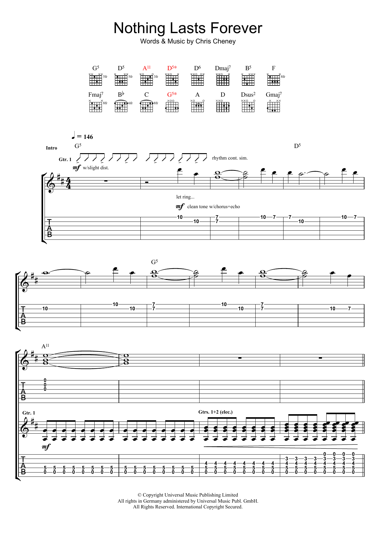 Learn to play The Living End Nothing Lasts Forever sheet music for Guitar Tab in minutes. The Living End Nothing Lasts Forever sheet music preview music notes and score for Guitar Tab including 8 page(s)