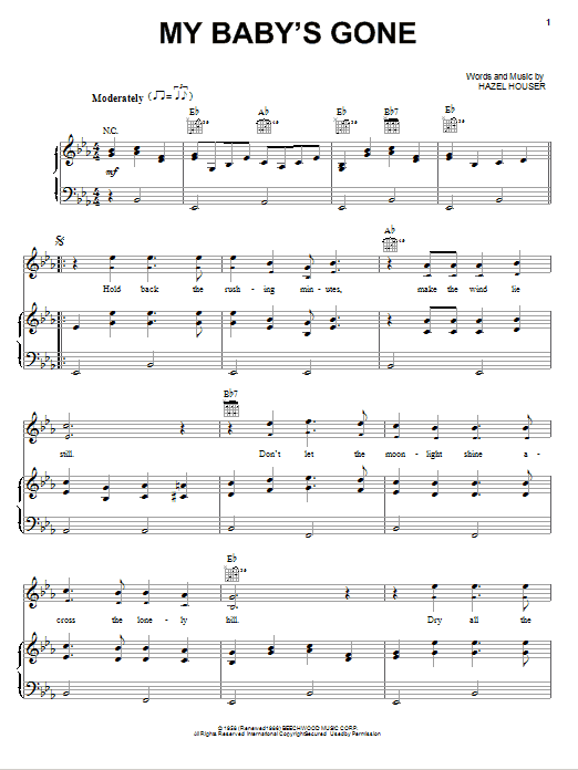 Learn to play The Louvin Brothers My Baby's Gone sheet music for Piano, Vocal & Guitar (Right-Hand Melody) in minutes. The Louvin Brothers My Baby's Gone sheet music preview music notes and score for Piano, Vocal & Guitar (Right-Hand Melody) including 3 page(s)