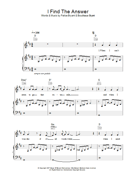 Learn to play The MacDonald Brothers I Find The Answer sheet music for Piano, Vocal & Guitar in minutes. The MacDonald Brothers I Find The Answer sheet music preview music notes and score for Piano, Vocal & Guitar including 4 page(s)