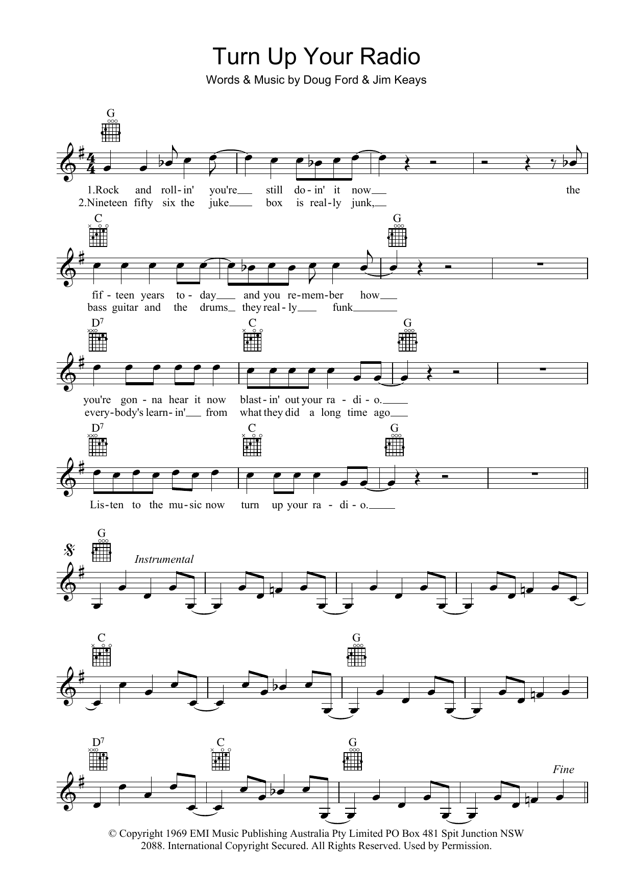 Learn to play The Masters Apprentices Turn Up Your Radio sheet music for Melody Line, Lyrics & Chords in minutes. The Masters Apprentices Turn Up Your Radio sheet music preview music notes and score for Melody Line, Lyrics & Chords including 2 page(s)