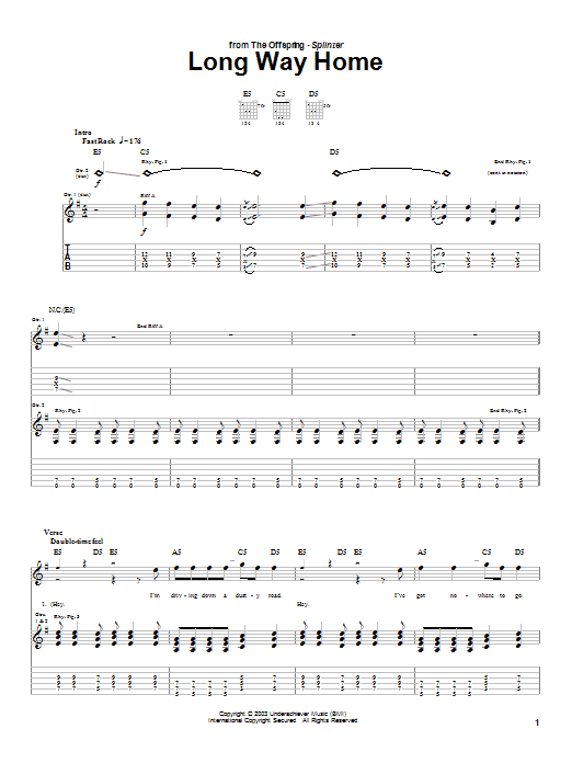 Learn to play The Offspring Long Way Home sheet music for Guitar Tab in minutes. The Offspring Long Way Home sheet music preview music notes and score for Guitar Tab including 5 page(s)