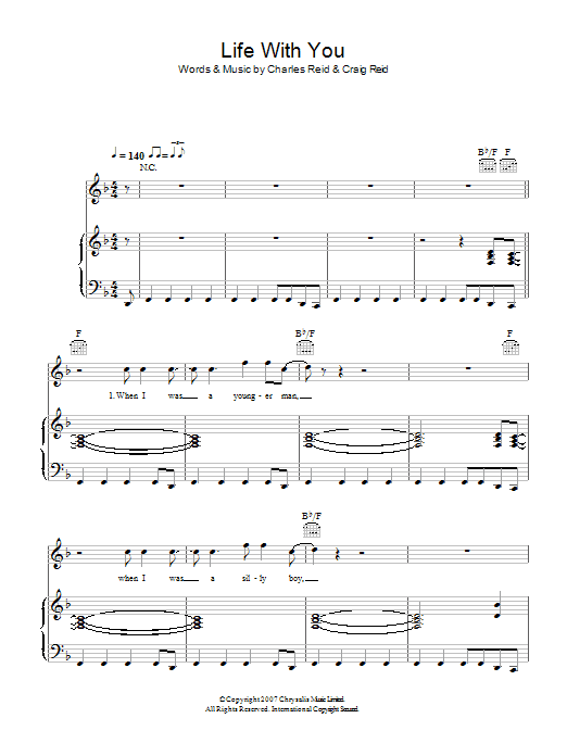 Learn to play The Proclaimers Life With You sheet music for Piano, Vocal & Guitar in minutes. The Proclaimers Life With You sheet music preview music notes and score for Piano, Vocal & Guitar including 6 page(s)