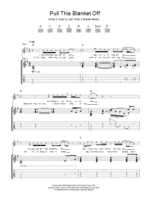 Learn to play The Raconteurs Pull This Blanket Off sheet music for Guitar Tab in minutes. The Raconteurs Pull This Blanket Off sheet music preview music notes and score for Guitar Tab including 3 page(s)