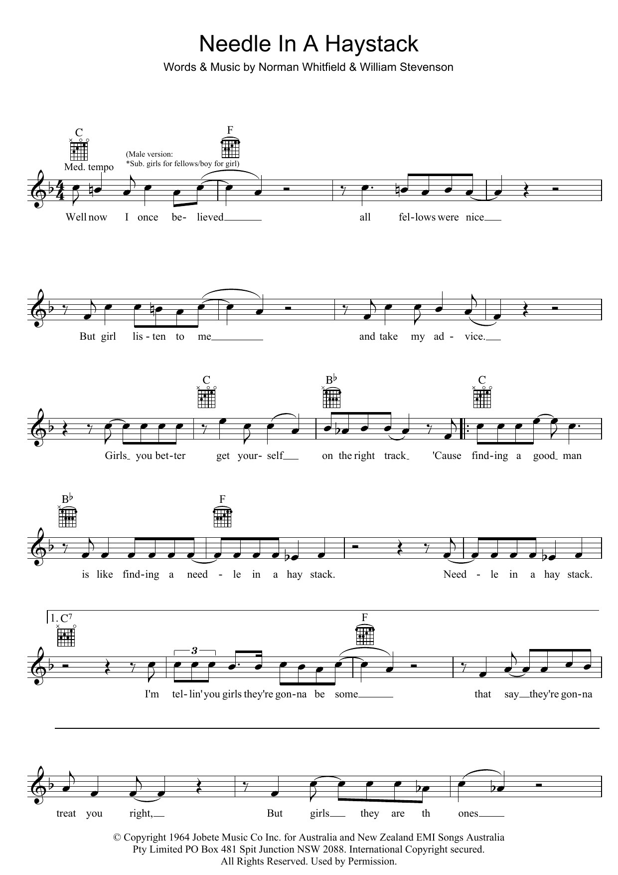 Learn to play The Twilights Needle In A Haystack sheet music for Melody Line, Lyrics & Chords in minutes. The Twilights Needle In A Haystack sheet music preview music notes and score for Melody Line, Lyrics & Chords including 2 page(s)