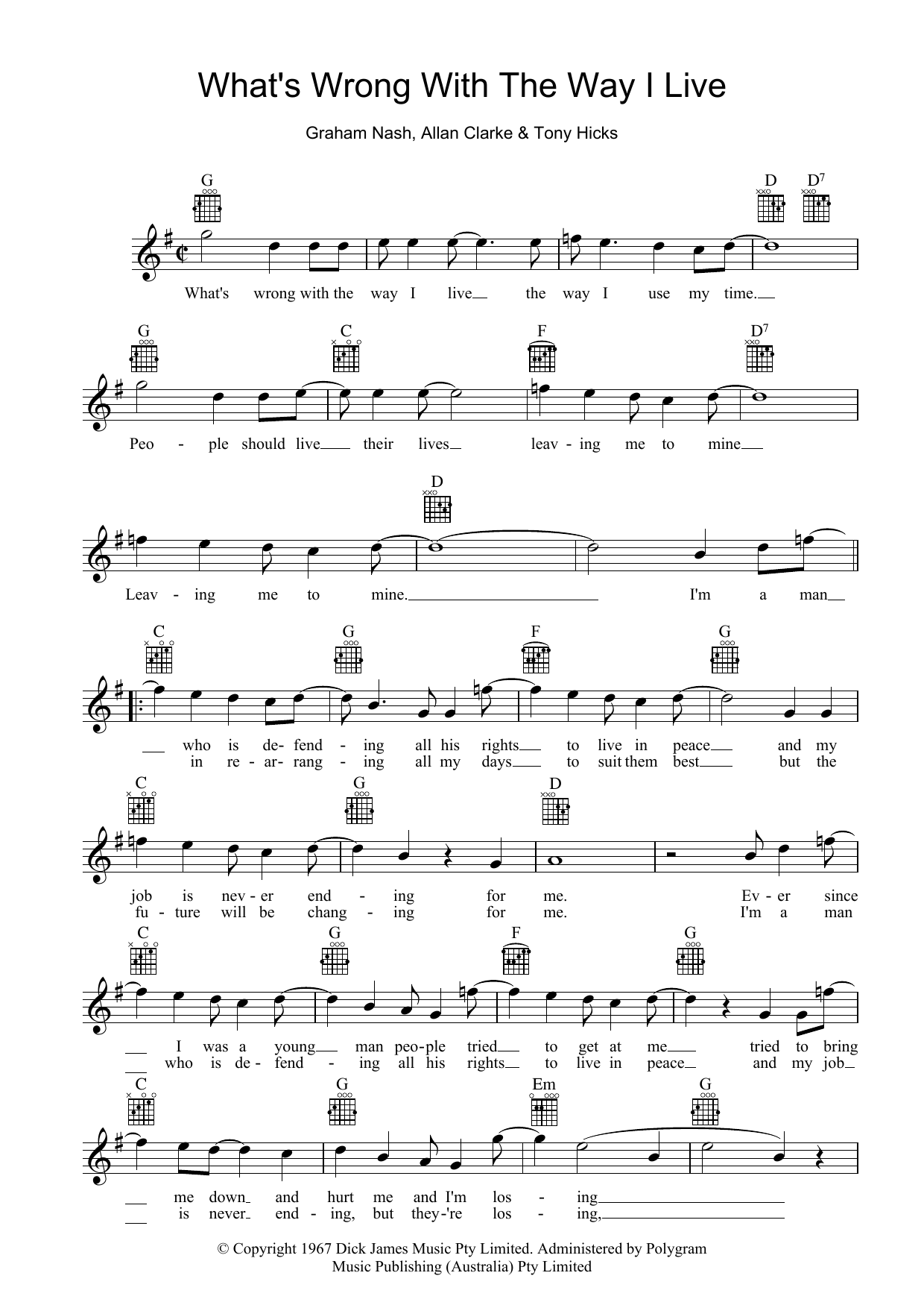 Learn to play The Twilights What's Wrong With The Way I Live sheet music for Melody Line, Lyrics & Chords in minutes. The Twilights What's Wrong With The Way I Live sheet music preview music notes and score for Melody Line, Lyrics & Chords including 2 page(s)