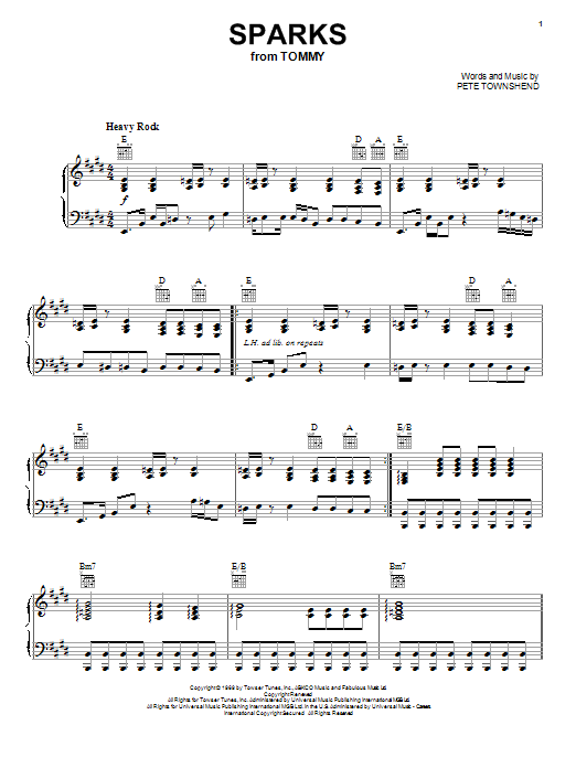 Learn to play The Who Sparks sheet music for Guitar Tab in minutes. The Who Sparks sheet music preview music notes and score for Guitar Tab including 15 page(s)