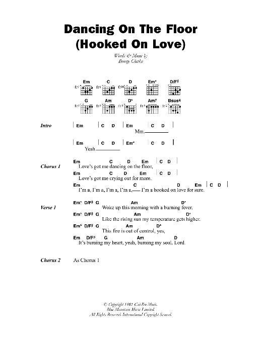 Third World Dancing On The Floor (Hooked On Love) sheet music, chords, lyrics - Printable PDF for Lyrics & Chords