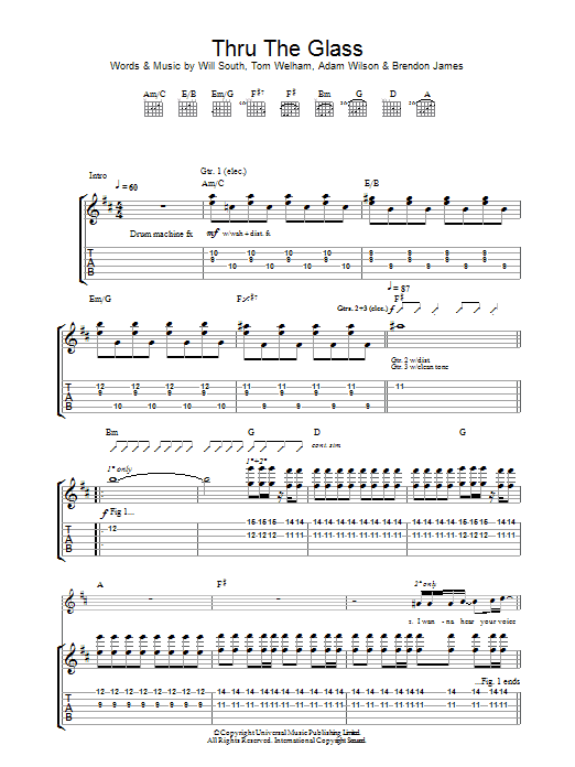 Learn to play Thirteen Senses Thru The Glass sheet music for Guitar Tab in minutes. Thirteen Senses Thru The Glass sheet music preview music notes and score for Guitar Tab including 5 page(s)