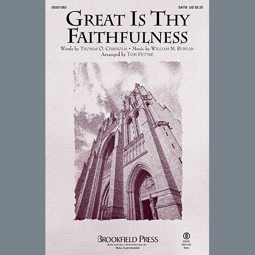 Thomas O. Chisholm and William M. Runyan Great Is Thy Faithfulness (arr. Tom Fettke) profile picture