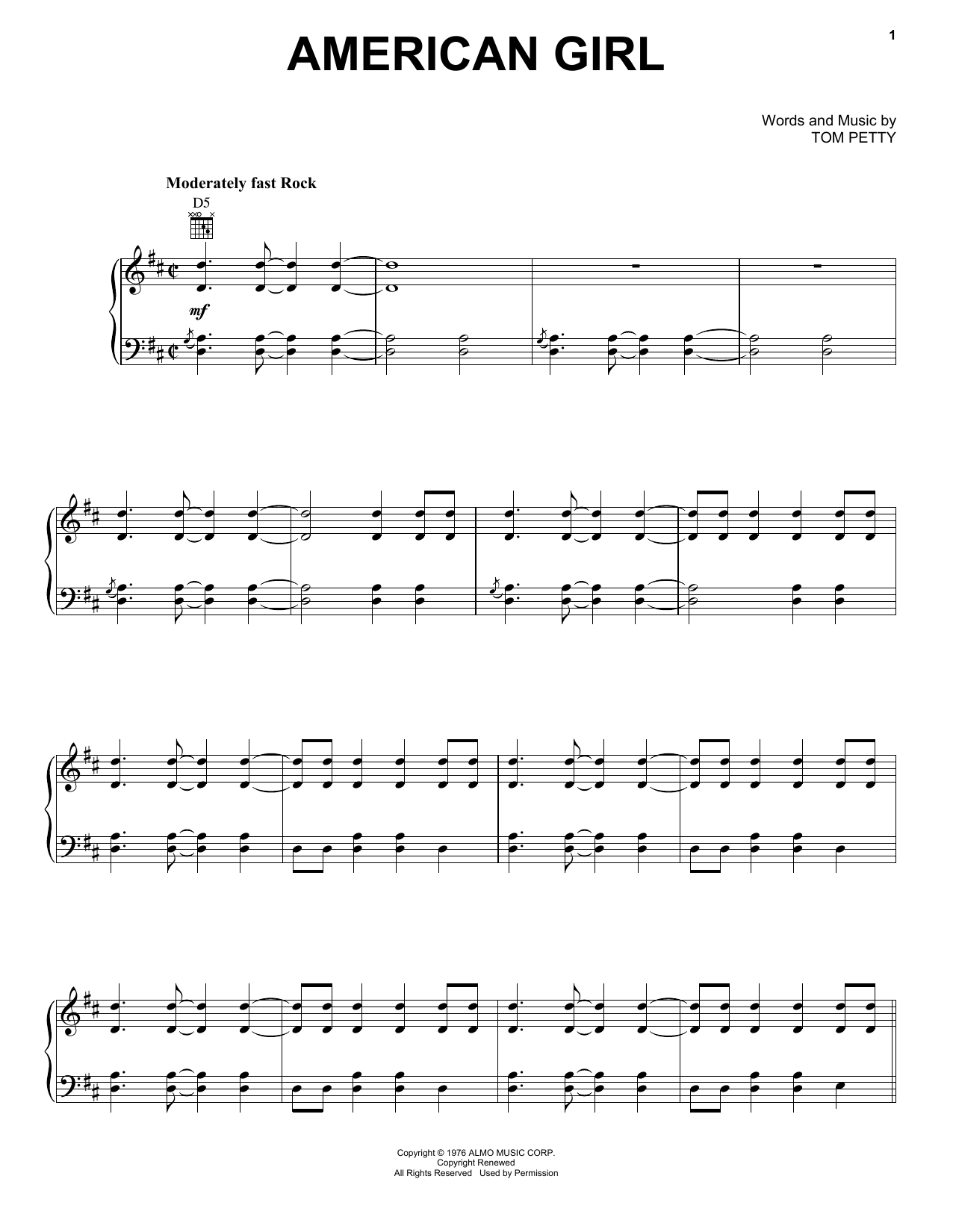 Learn to play Tom Petty And The Heartbreakers American Girl sheet music for Guitar Tab in minutes. Tom Petty And The Heartbreakers American Girl sheet music preview music notes and score for Guitar Tab including 6 page(s)