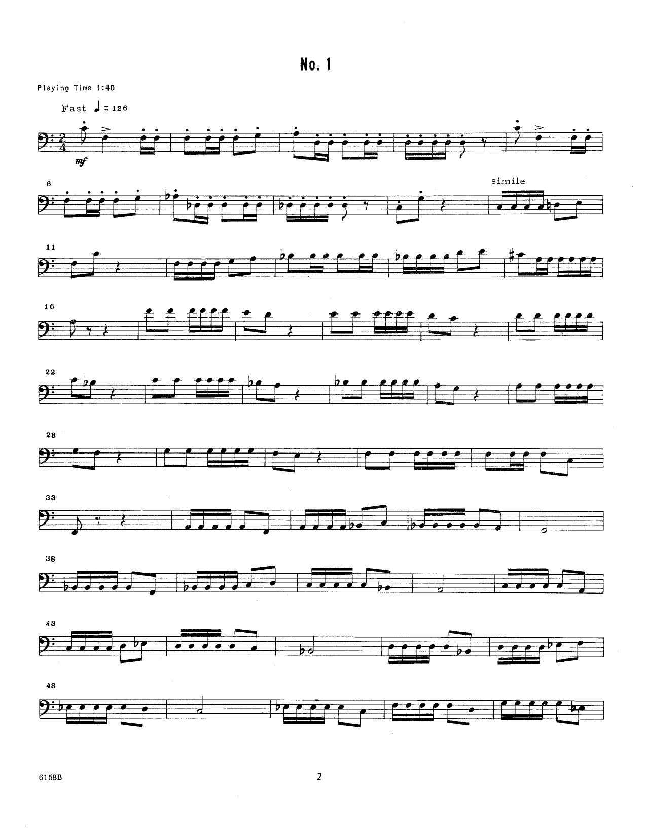 Tommy Pederson Unaccompanied Solos For Bass Trombone, Volume 3 sheet music preview music notes and score for Brass Solo including 21 page(s)
