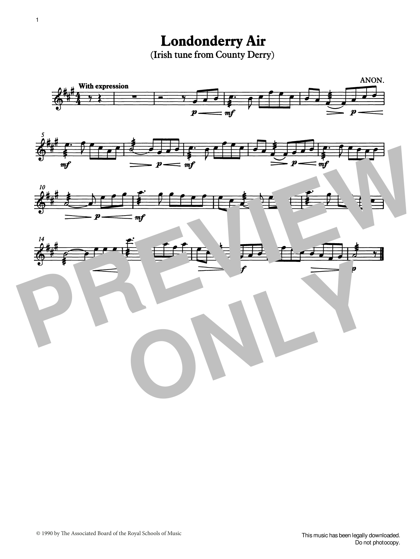 Trad. Irish Londonderry Air (score & part) from Graded Music for Tuned Percussion, Book II sheet music, chords, lyrics - Printable PDF for Percussion Solo