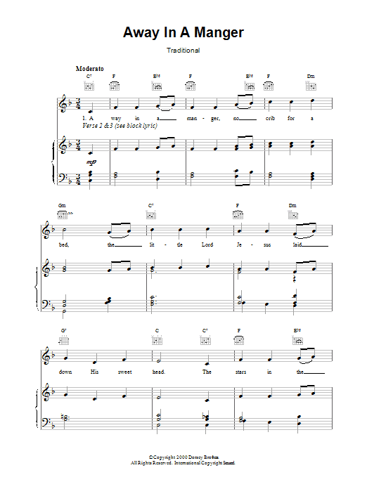 Learn to play Traditional Away In A Manger sheet music for Guitar Tab in minutes. Traditional Away In A Manger sheet music preview music notes and score for Guitar Tab including 4 page(s)