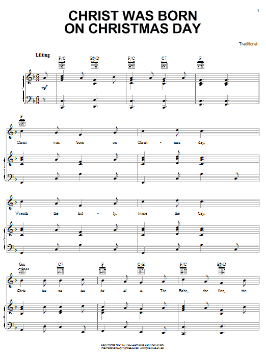 Learn to play Traditional Christ Was Born On Christmas Day sheet music for Easy Guitar in minutes. Traditional Christ Was Born On Christmas Day sheet music preview music notes and score for Easy Guitar including 1 page(s)
