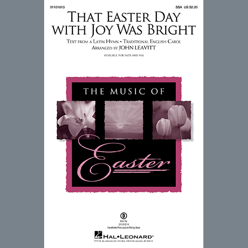 Traditional English Carol That Easter Day With Joy Was Bright (arr. John Leavitt) profile picture