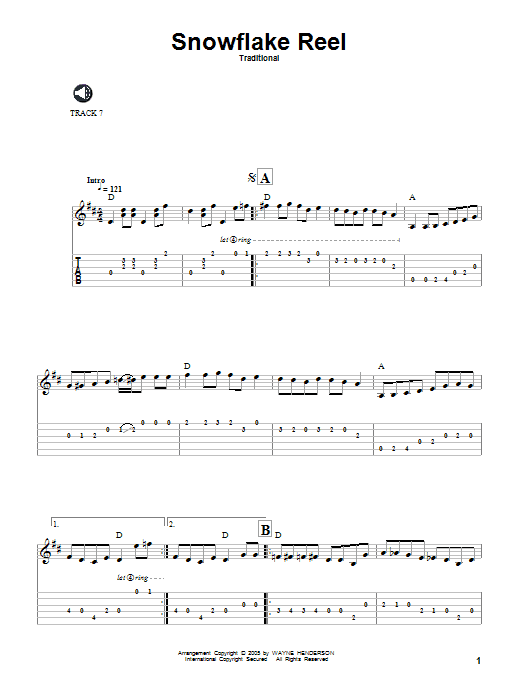 Learn to play Traditional Snowflake Reel sheet music for Guitar Tab in minutes. Traditional Snowflake Reel sheet music preview music notes and score for Guitar Tab including 3 page(s)
