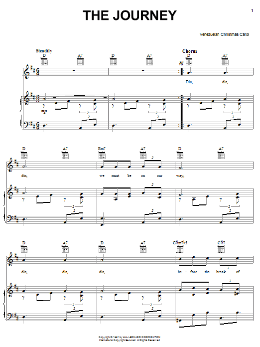 Learn to play Traditional The Journey sheet music for Piano, Vocal & Guitar (Right-Hand Melody) in minutes. Traditional The Journey sheet music preview music notes and score for Piano, Vocal & Guitar (Right-Hand Melody) including 3 page(s)