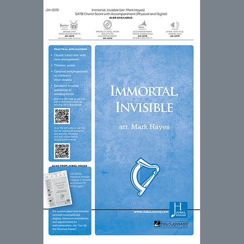 Traditional Welsh Hymn Immortal, Invisible, God Only Wise (arr. Mark Hayes) profile picture