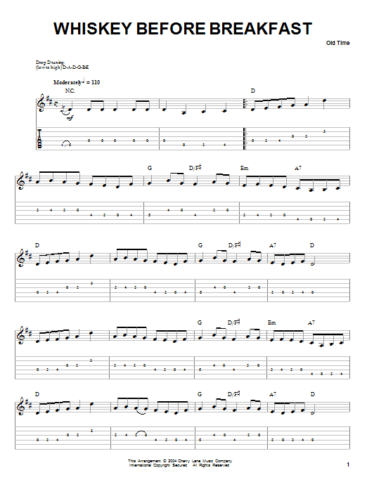 Learn to play Traditional Whiskey Before Breakfast sheet music for Guitar Tab in minutes. Traditional Whiskey Before Breakfast sheet music preview music notes and score for Guitar Tab including 5 page(s)