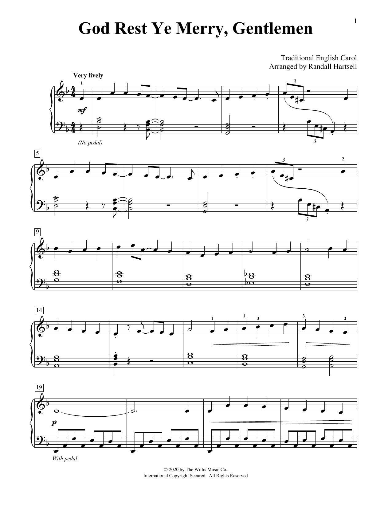 Learn to play Traditional English Carol God Rest Ye Merry, Gentlemen (arr. Randall Hartsell) sheet music for Educational Piano in minutes. Traditional English Carol God Rest Ye Merry, Gentlemen (arr. Randall Hartsell) sheet music preview music notes and score for Educational Piano including 3 page(s)