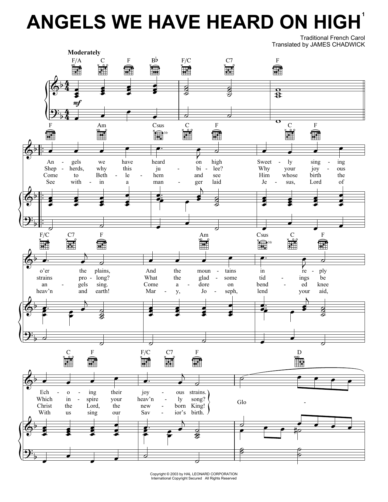 Learn to play Traditional Carol Angels We Have Heard On High sheet music for Easy Piano in minutes. Traditional Carol Angels We Have Heard On High sheet music preview music notes and score for Easy Piano including 3 page(s)