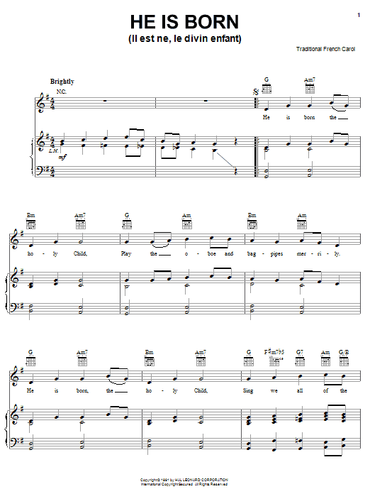 Learn to play Traditional Carol He Is Born sheet music for Easy Piano (Big Notes) in minutes. Traditional Carol He Is Born sheet music preview music notes and score for Easy Piano (Big Notes) including 2 page(s)