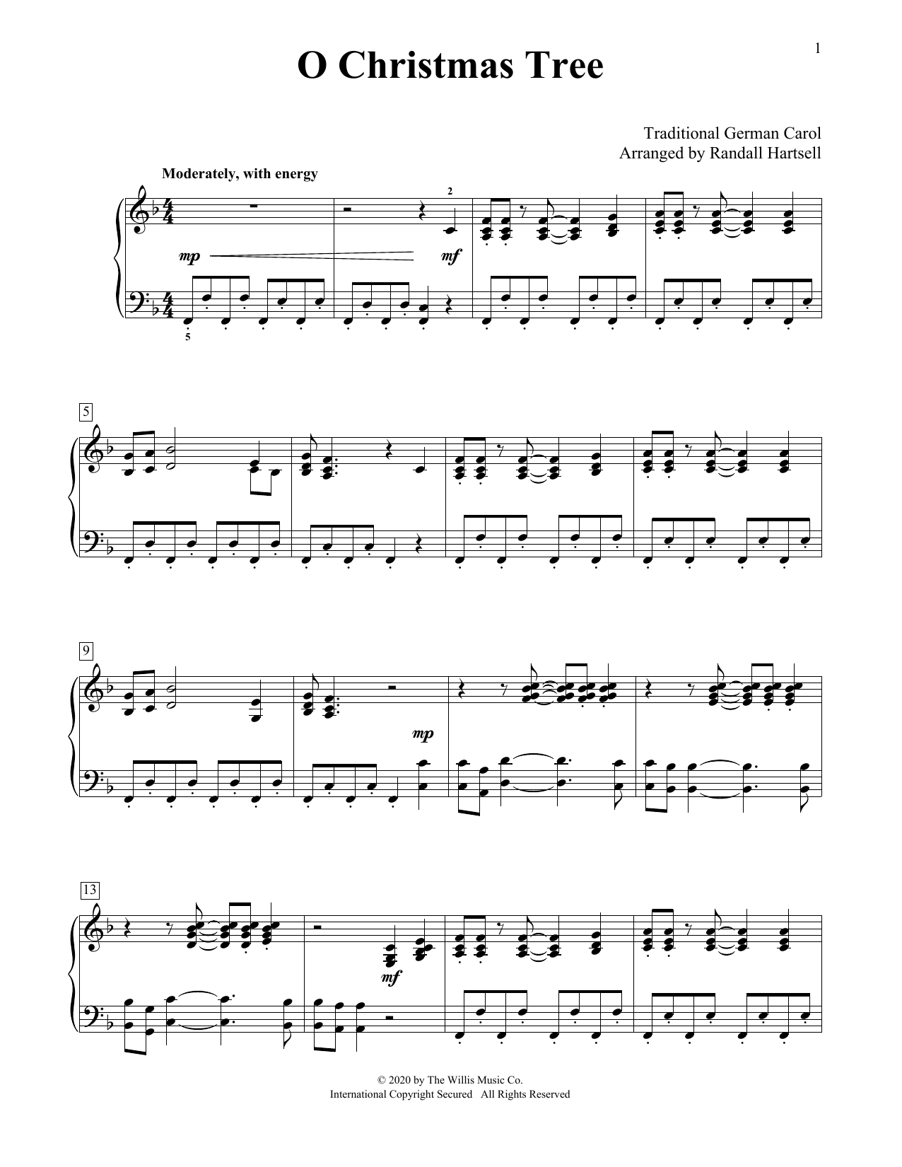 Learn to play Traditional German Carol O Christmas Tree (arr. Randall Hartsell) sheet music for Educational Piano in minutes. Traditional German Carol O Christmas Tree (arr. Randall Hartsell) sheet music preview music notes and score for Educational Piano including 3 page(s)