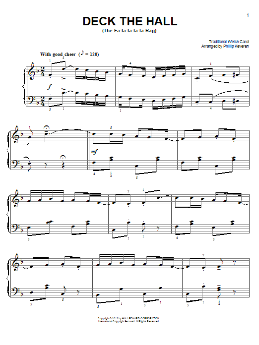 Learn to play Phillip Keveren Deck The Hall sheet music for Easy Piano in minutes. Phillip Keveren Deck The Hall sheet music preview music notes and score for Easy Piano including 4 page(s)