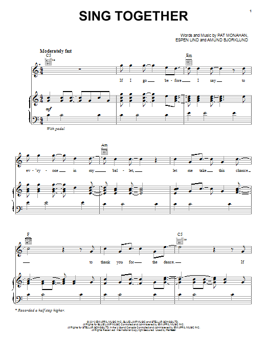 Learn to play Train Sing Together sheet music for Piano, Vocal & Guitar (Right-Hand Melody) in minutes. Train Sing Together sheet music preview music notes and score for Piano, Vocal & Guitar (Right-Hand Melody) including 8 page(s)