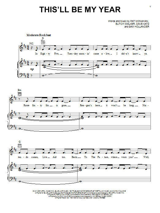 Learn to play Train This'll Be My Year sheet music for Piano, Vocal & Guitar (Right-Hand Melody) in minutes. Train This'll Be My Year sheet music preview music notes and score for Piano, Vocal & Guitar (Right-Hand Melody) including 11 page(s)