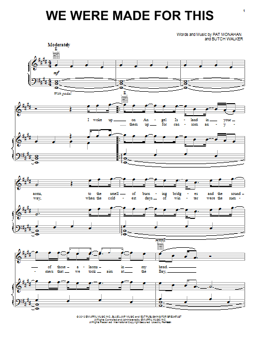 Learn to play Train We Were Made For This sheet music for Piano, Vocal & Guitar (Right-Hand Melody) in minutes. Train We Were Made For This sheet music preview music notes and score for Piano, Vocal & Guitar (Right-Hand Melody) including 8 page(s)