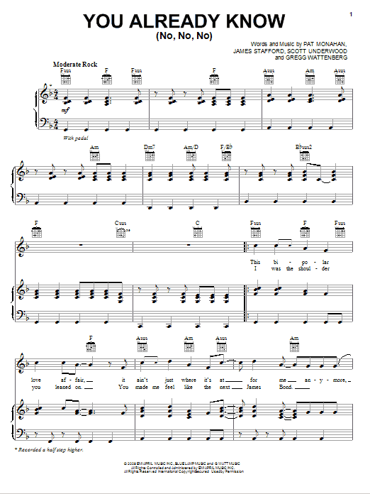 Train You Already Know (No, No, No) sheet music, chords, lyrics - Printable PDF for Piano, Vocal & Guitar (Right-Hand Melody)