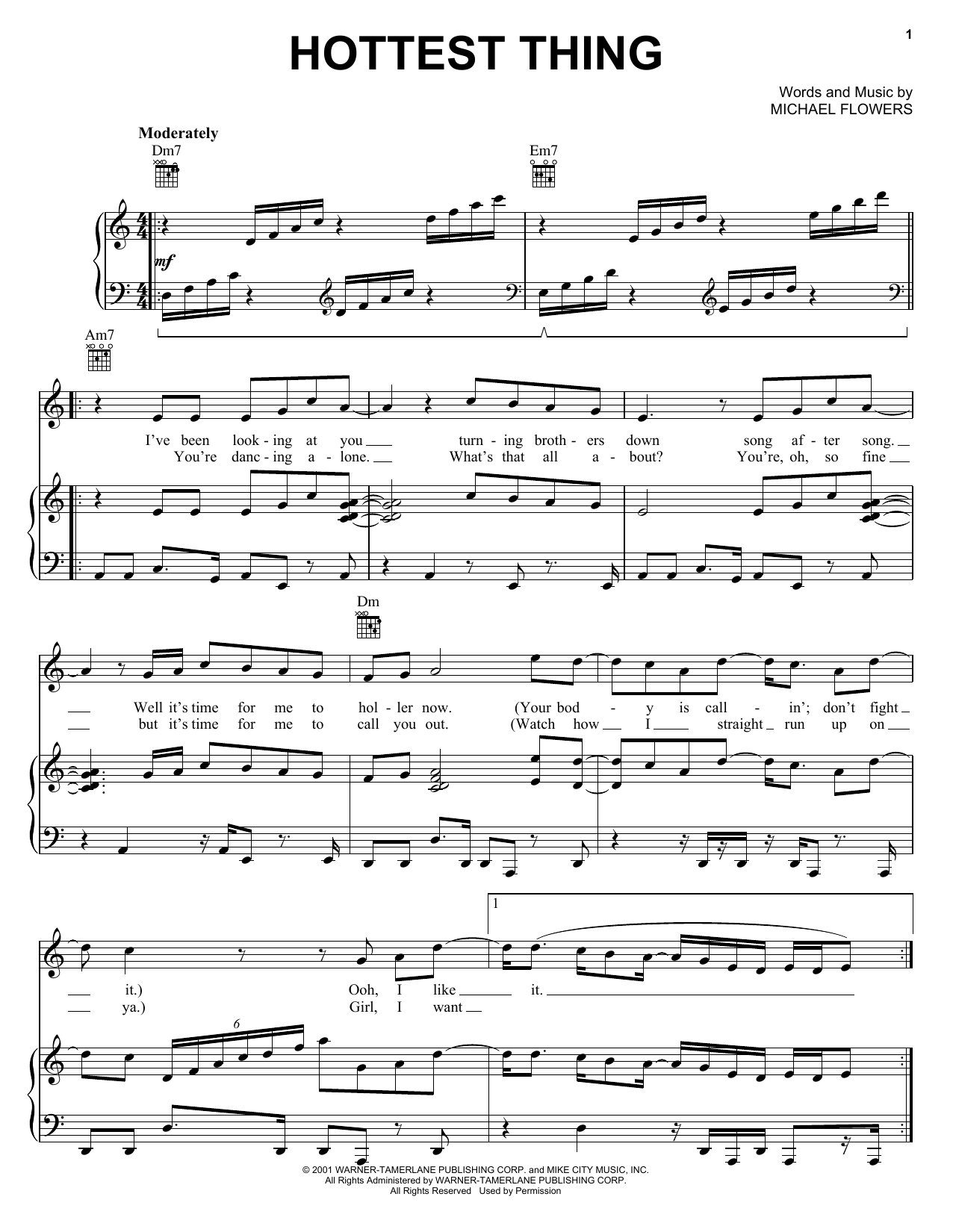 Learn to play Usher Hottest Thing sheet music for Piano, Vocal & Guitar (Right-Hand Melody) in minutes. Usher Hottest Thing sheet music preview music notes and score for Piano, Vocal & Guitar (Right-Hand Melody) including 6 page(s)
