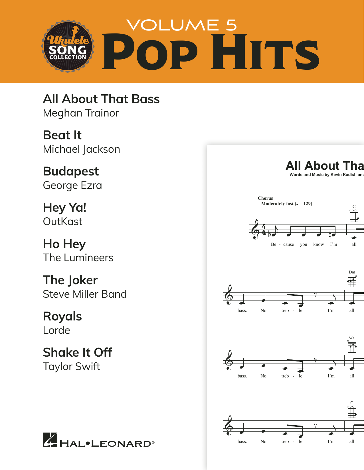 Various Ukulele Song Collection, Volume 5: Pop Hits sheet music, chords, lyrics - Printable PDF for Ukulele Collection