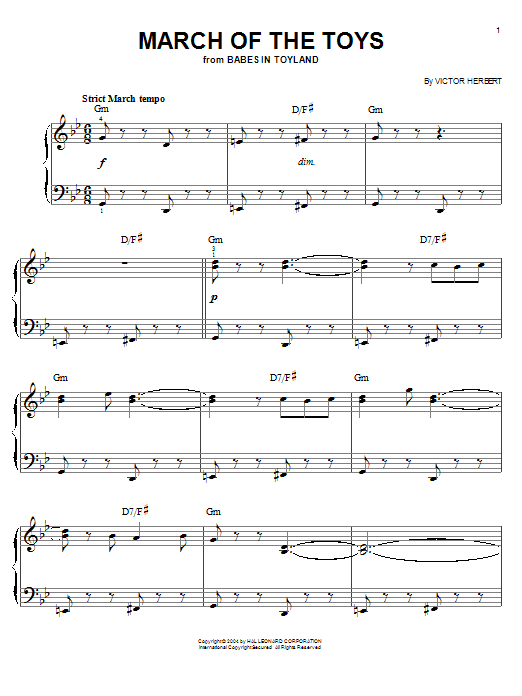 Learn to play Victor Herbert March Of The Toys sheet music for Accordion in minutes. Victor Herbert March Of The Toys sheet music preview music notes and score for Accordion including 4 page(s)