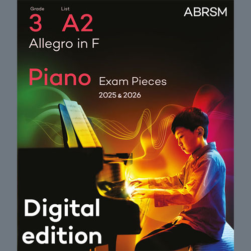 W. A. Mozart Allegro in F (Grade 3, list A2, from the ABRSM Piano Syllabus 2025 & 2026) profile picture