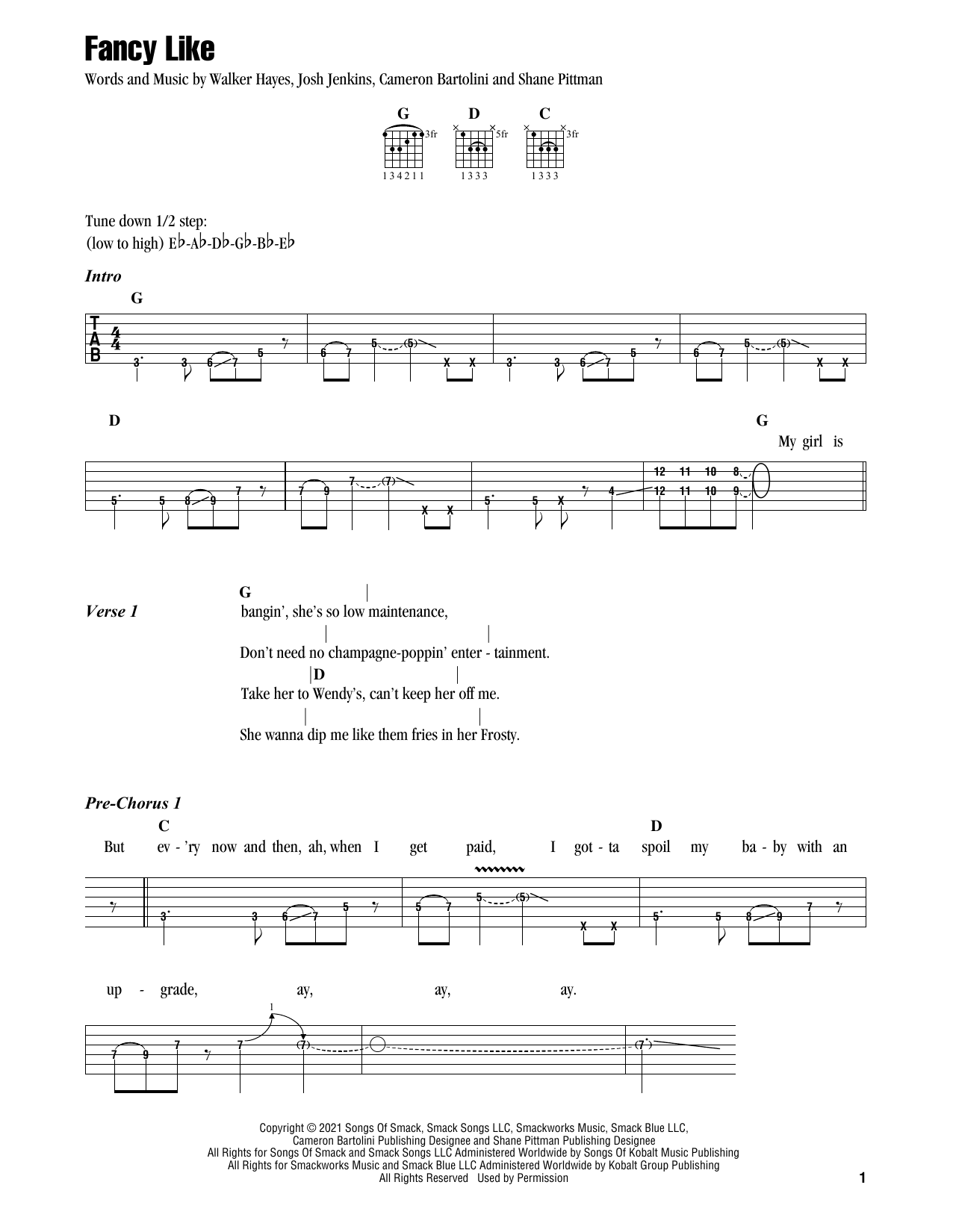 Learn to play Walker Hayes Fancy Like sheet music for Piano, Vocal & Guitar (Right-Hand Melody) in minutes. Walker Hayes Fancy Like sheet music preview music notes and score for Piano, Vocal & Guitar (Right-Hand Melody) including 5 page(s)