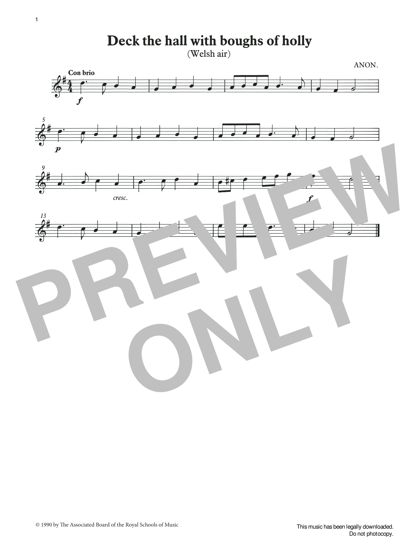 Welsh Air Deck the halls with boughs of holly from Graded Music for Tuned Percussion, Book I sheet music, chords, lyrics - Printable PDF for Percussion Solo