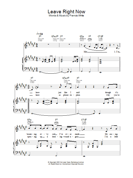 Learn to play Will Young Leave Right Now sheet music for Beginner Piano in minutes. Will Young Leave Right Now sheet music preview music notes and score for Beginner Piano including 2 page(s)