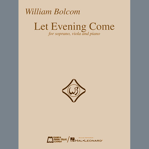 William Bolcom Let Evening Come (for soprano, viola and piano) profile picture