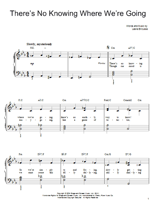 Learn to play Willy Wonka There's No Knowing Where We're Going sheet music for Easy Piano in minutes. Willy Wonka There's No Knowing Where We're Going sheet music preview music notes and score for Easy Piano including 3 page(s)