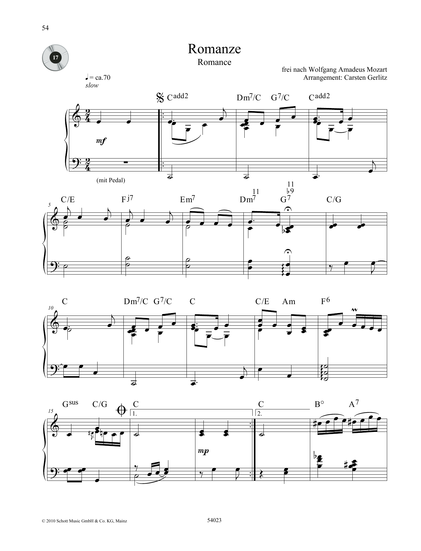 Learn to play Wolfgang Amadeus Mozart Romance sheet music for Piano Solo in minutes. Wolfgang Amadeus Mozart Romance sheet music preview music notes and score for Piano Solo including 4 page(s)